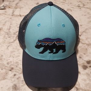 Patagonia Snap Back Hat Ball Cap With Bear Logo
